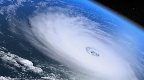 Imagen de un huracán desde el espacio