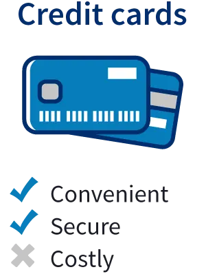 Credit cards are convenient and secure but costly