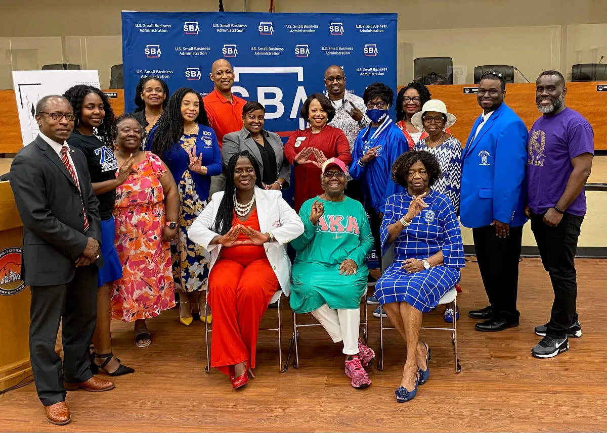 SBA leaders participating in an Access to Capital and Resources Informational Session hosted by the National Pan-Hellenic Council on November 3, 2022 in Opa-Locka, Florida
